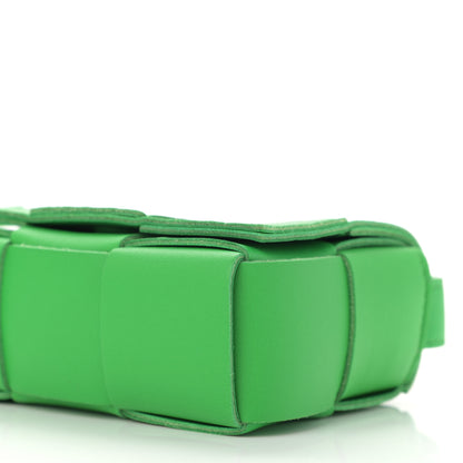 Bottega Veneta Lambskin Maxi Intrecciato Extra Mini Cassette Crossbody Bag Parakeet 9 of 10