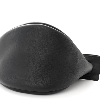 The Row Grained Calfskin Large Slouchy Banana Bag Black 9 of 9