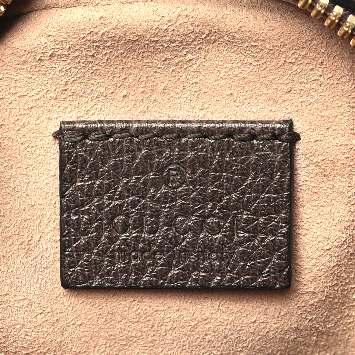 GG Supreme Monogram Web Mini Ophidia Round Shoulder Bag Brown