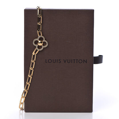 Louis Vuitton Swarovski Crystal Flower Power Necklace Gold 6 of 6