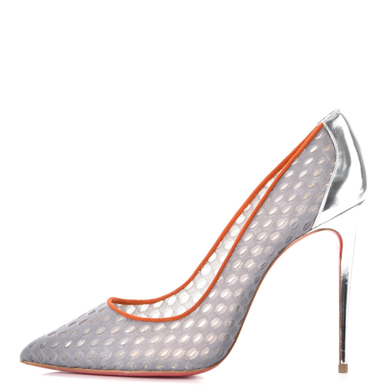 Christian Louboutin Fishnet Suede Follies Resille 100 Pumps 38 1 of 8