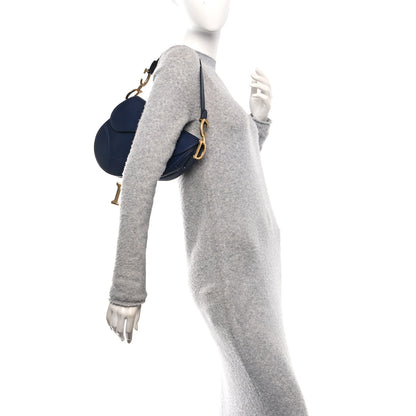 Christian Dior Calfskin Saddle Bag Blue 2 of 12