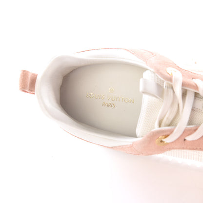 Louis Vuitton Suede Calfskin Run Away Sneakers 38 Pink 7 of 8