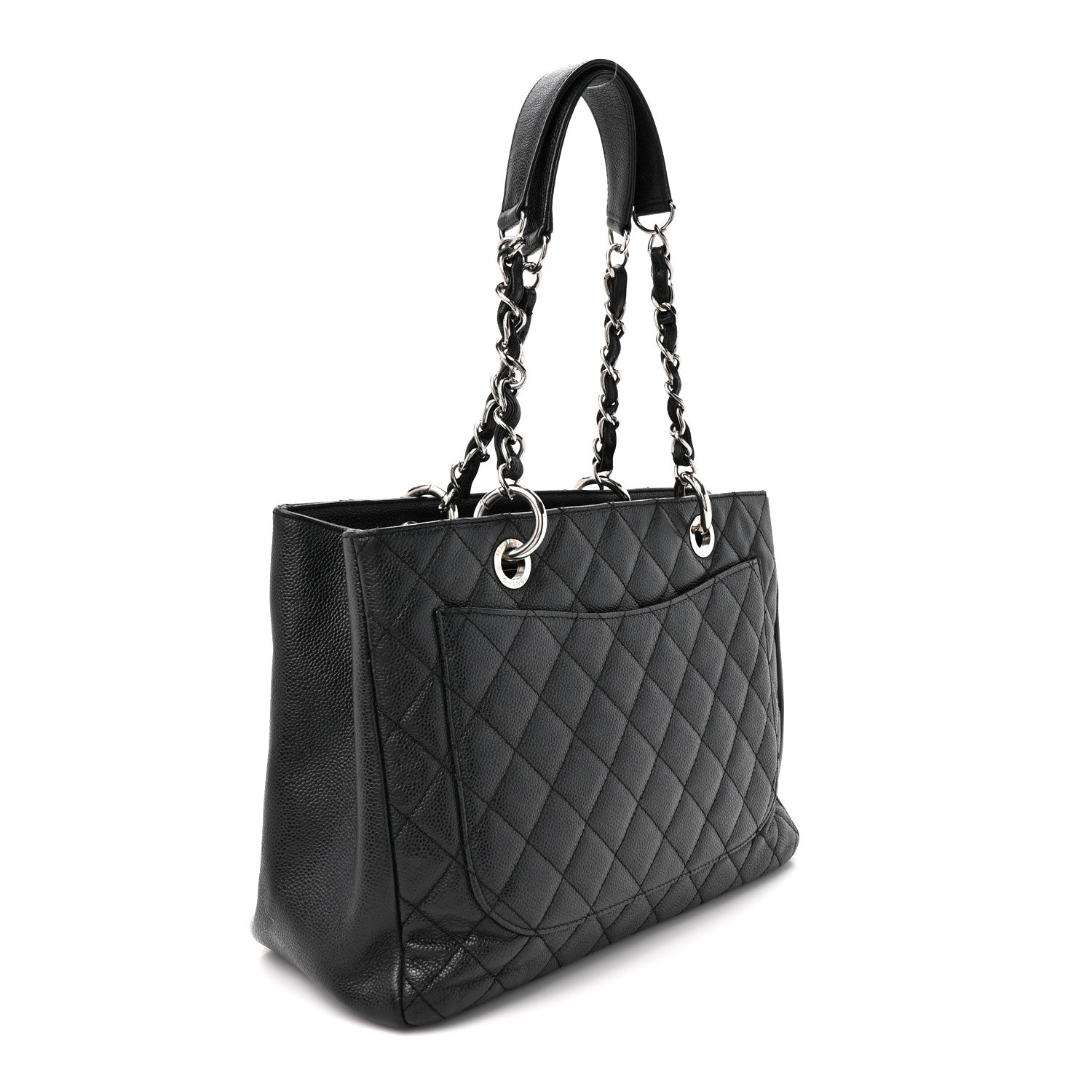 Chanel Caviar Quilted Grand Shopping Tote GST Black 3 of 10