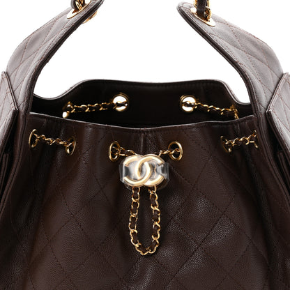 Chanel Caviar Quilted Small Chanel 25 Handbag Dark Brown 8 of 11