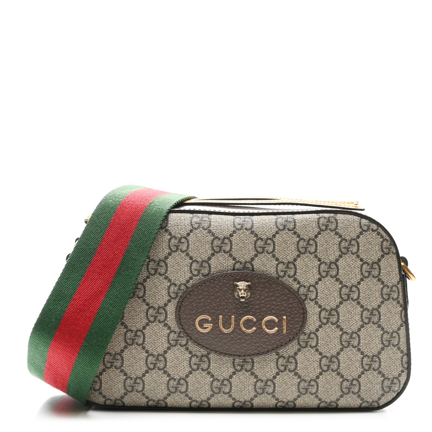 GG Supreme Monogram Web Neo Vintage Shoulder Bag Beige New Acero Crop
