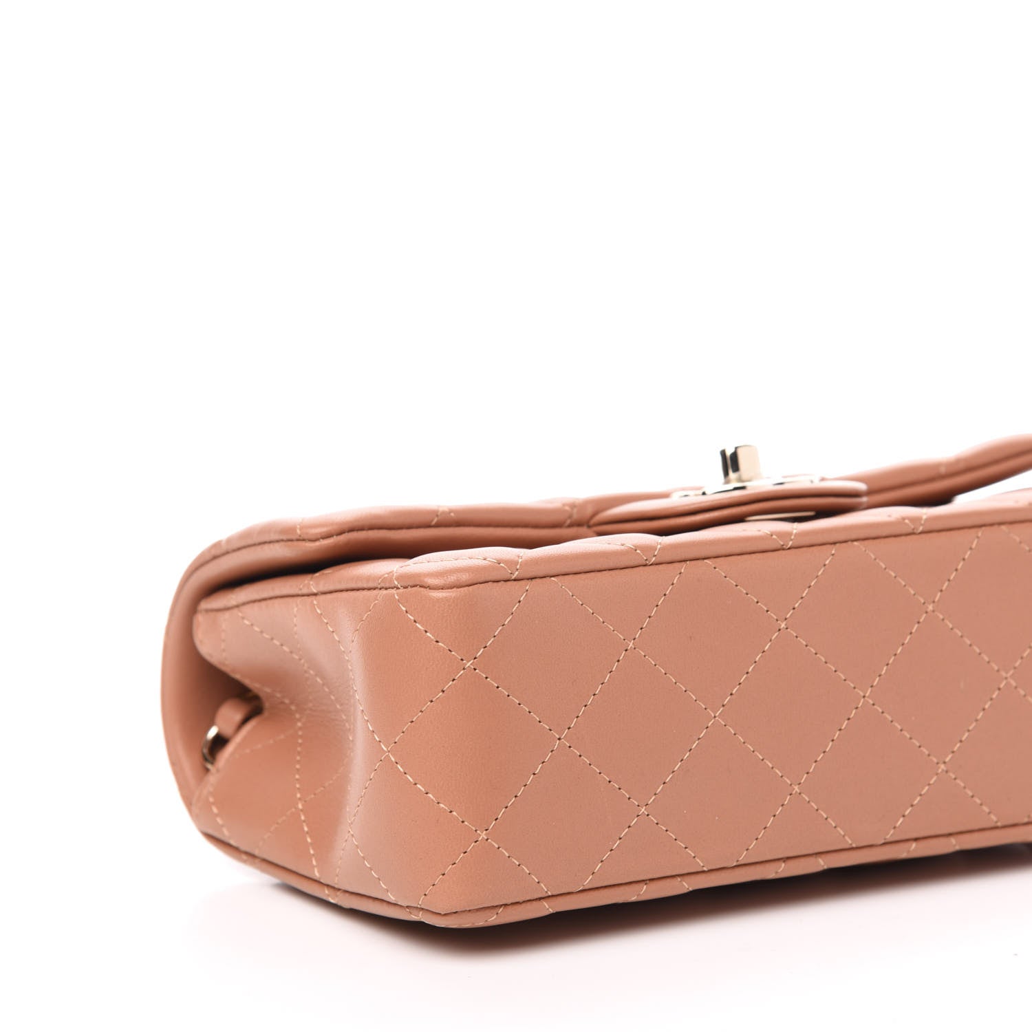 Chanel Lambskin Quilted Mini Rectangular Flap Brown 8 of 10