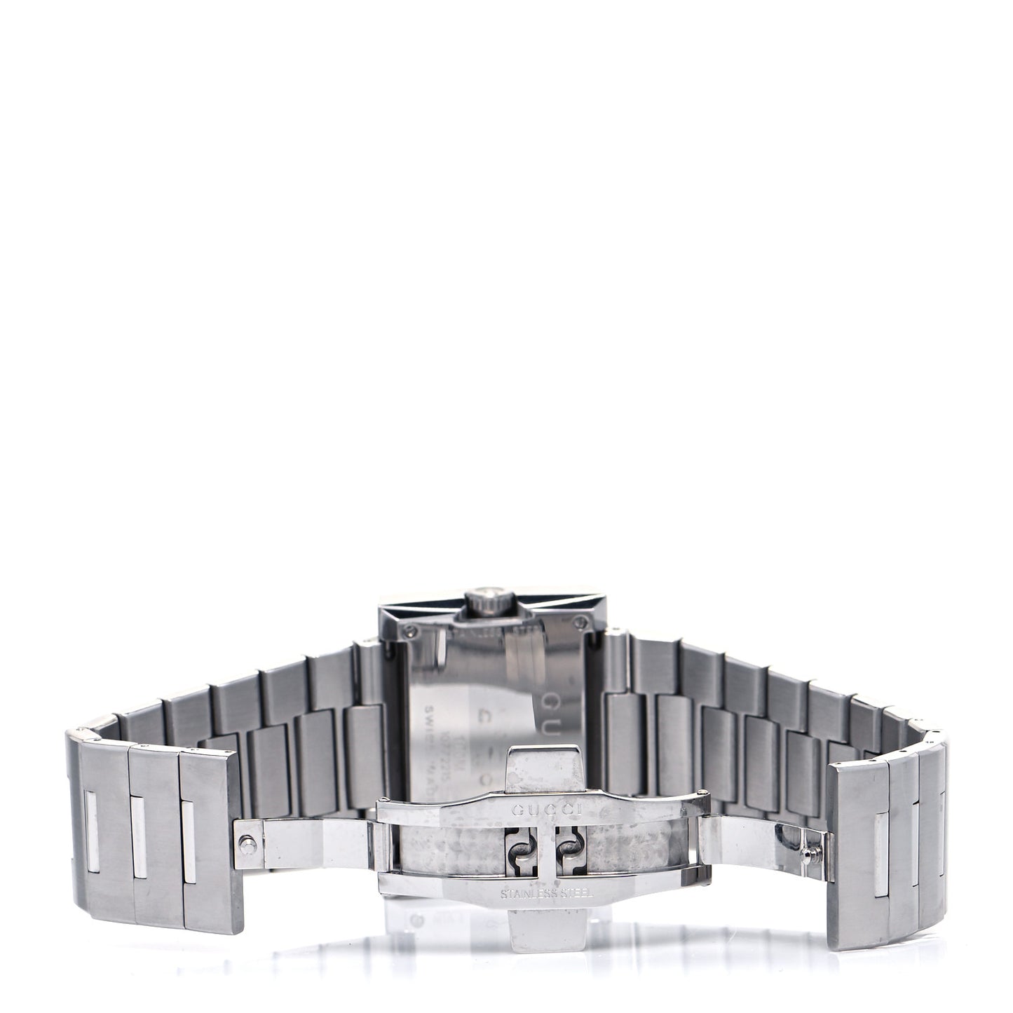 Stainless Steel 38mm 100M G-Rectangle Quartz Watch Black