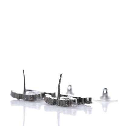 Chanel Crystal CC Earrings Silver 5 of 6