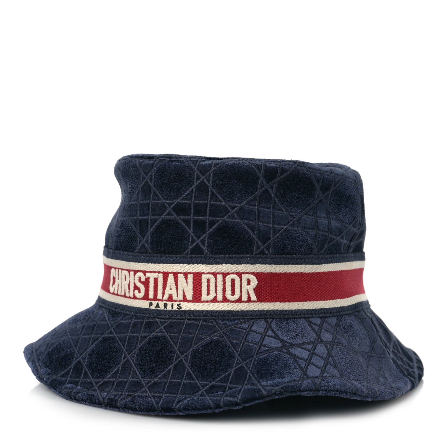 Velvet Cannage Bucket Hat 57 Blue