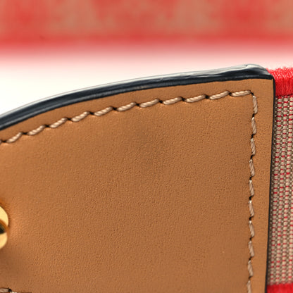 Loewe Calfskin Jacquard Anagram Strap Natural Red 5 of 5