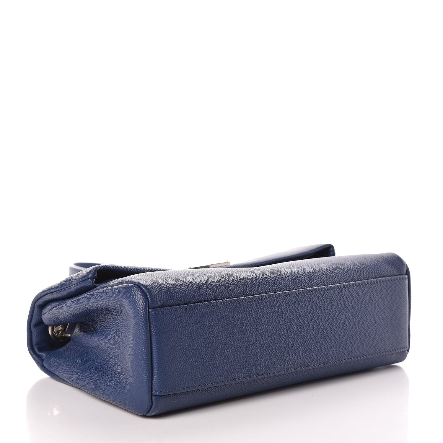 Saint Laurent Grain De Poudre Small West Hollywood Monogram Fold-Over Bag Denim 4 of 10