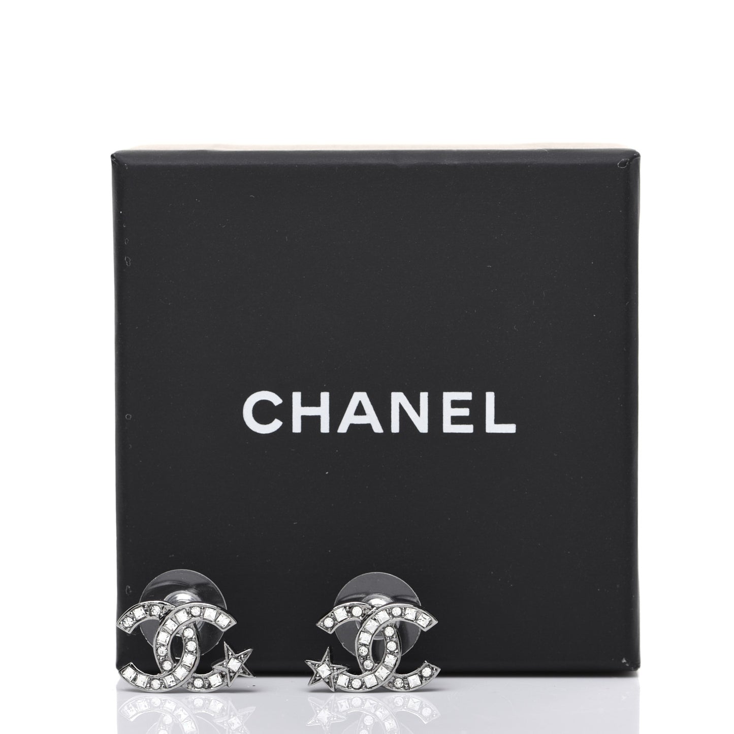 Crystal CC Starfall Earrings Silver