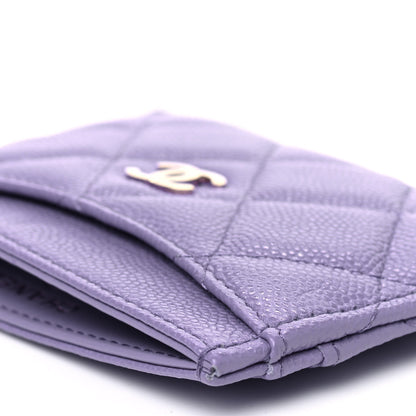 Chanel Caviar Quilted Card Holder Purple 7 of 9