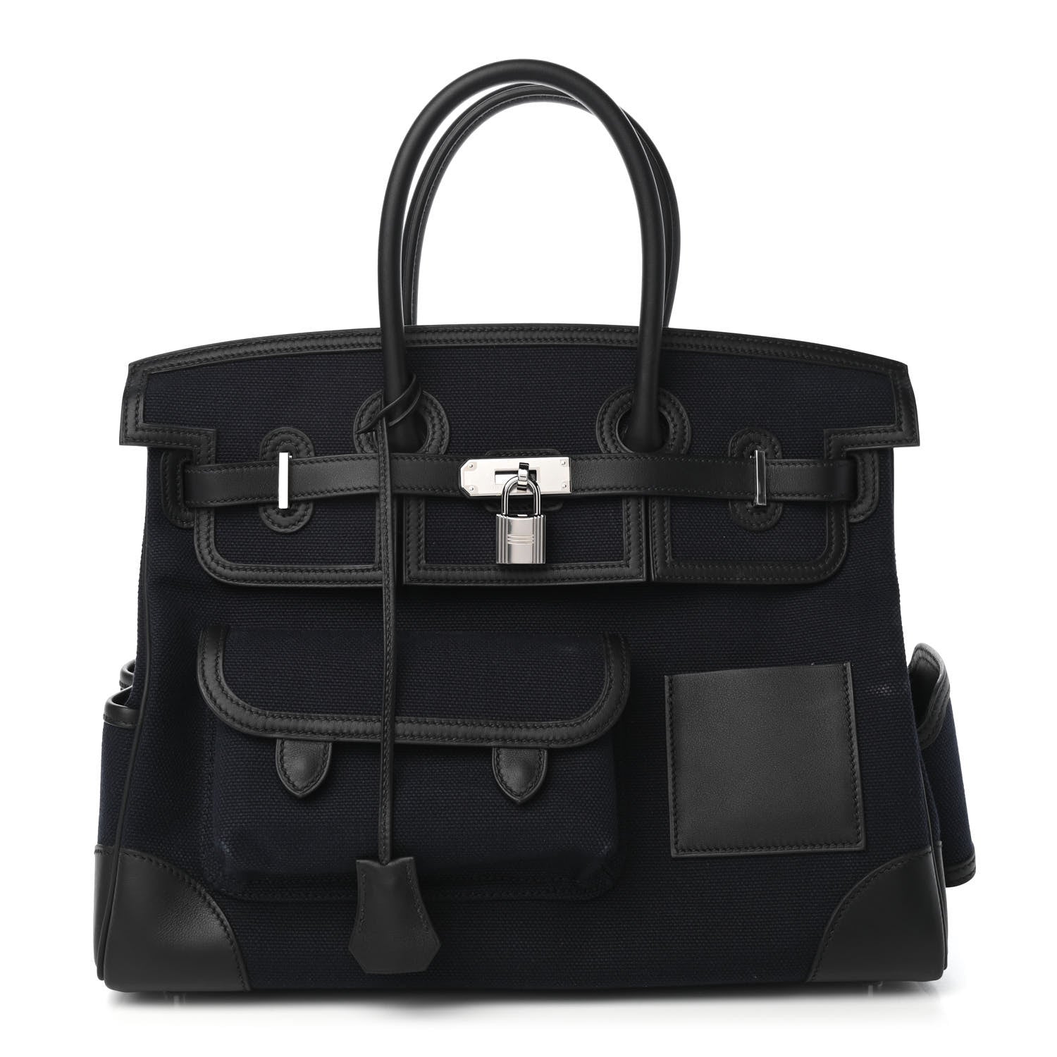 Hermes Goeland Toile Swift Cargo Birkin 35 Bleu Marine 1 of 10