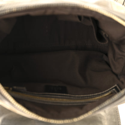 Gucci Monogram Large Pop Bamboo Top Handle Tote Pewter 12 of 37