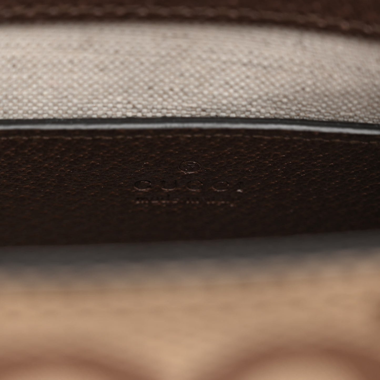 Monogram Jumbo GG Textured Dollar Calfskin Web Mini Vertical Tote Camel Ebony New Acero