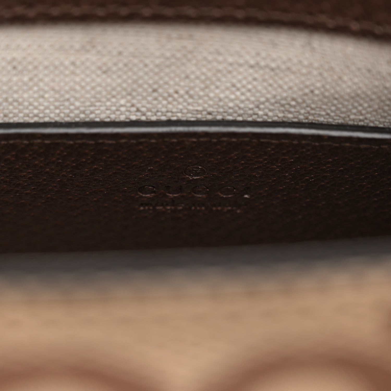 Gucci Monogram Jumbo GG Textured Dollar Calfskin Web Mini Vertical Tote Camel Ebony New Acero 6 of 9
