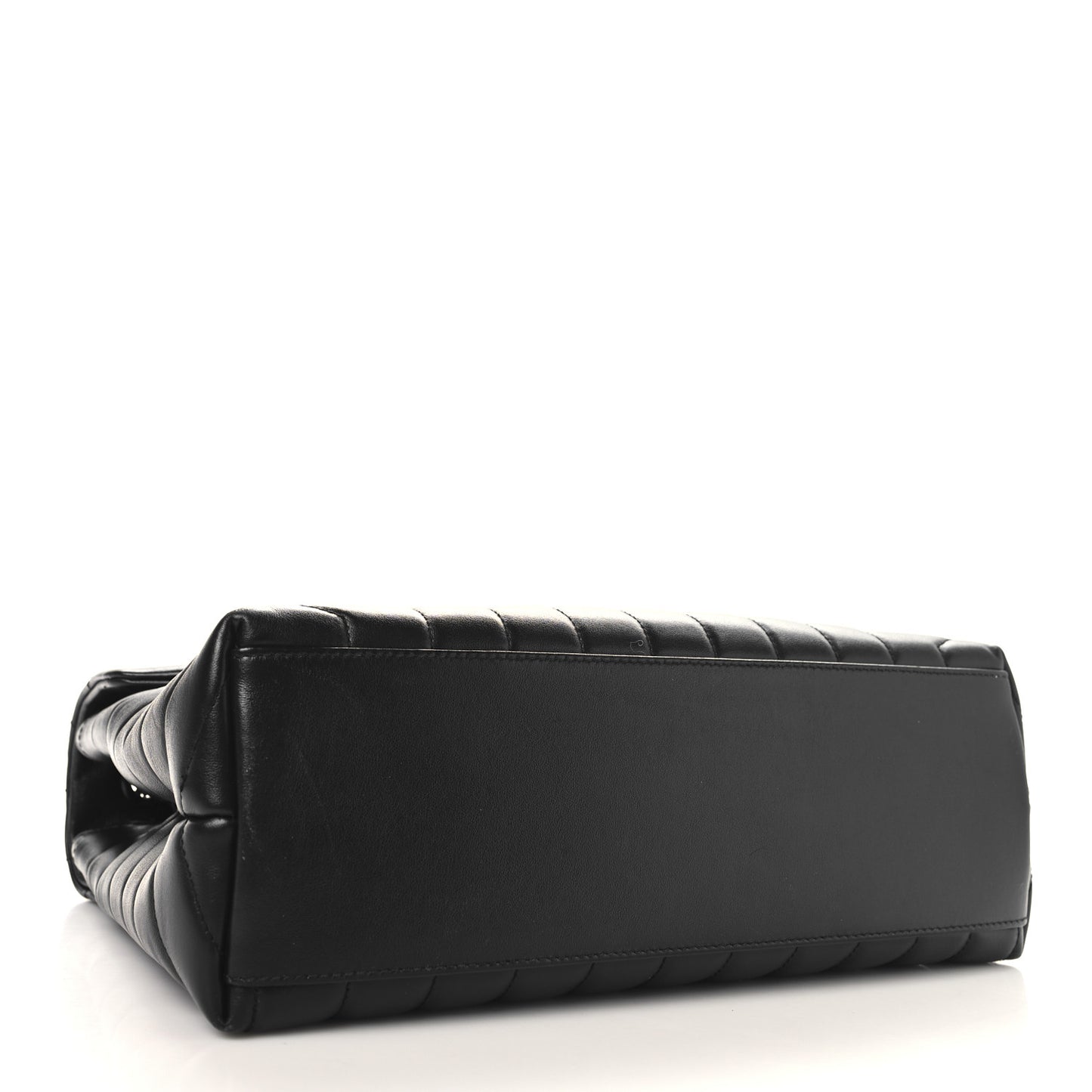 Calfskin Y Quilted Monogram Monochrome Medium Loulou Chain Satchel Black