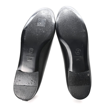 Chanel Lambskin Patent Cap Toe Ballerina Flats  39.5 Black 6 of 9