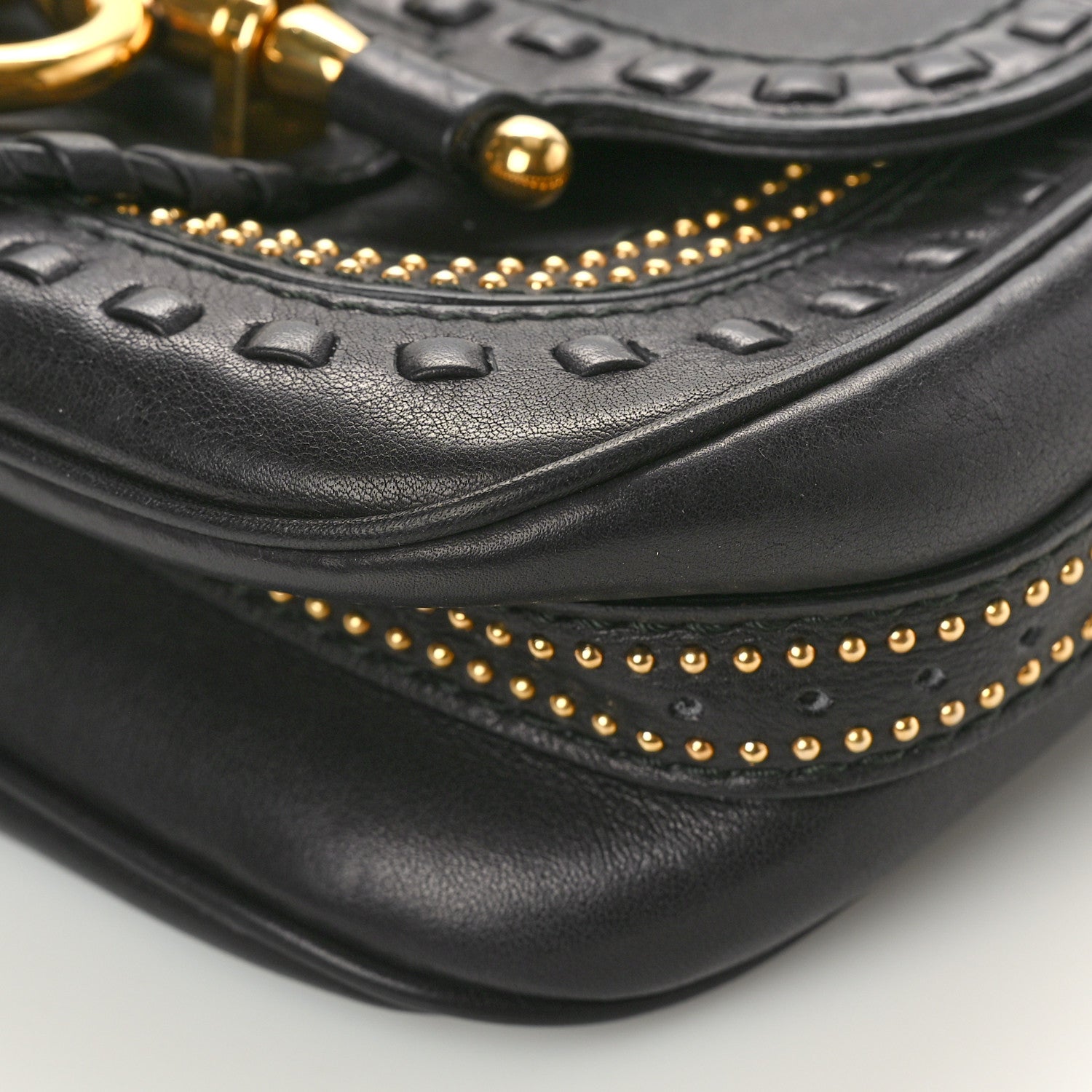Gucci Calfskin Small Snaffle Bit Shoulder Bag Black 10 of 10