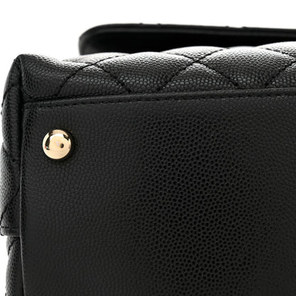 Chanel Caviar Quilted Small Coco Handle Flap Black 12 of 16