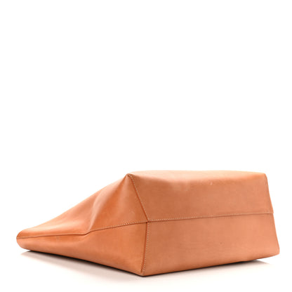 Mansur Gavriel Vegetable Tanned Calfskin Large Shopping Bag Camello Blue 5 of 16