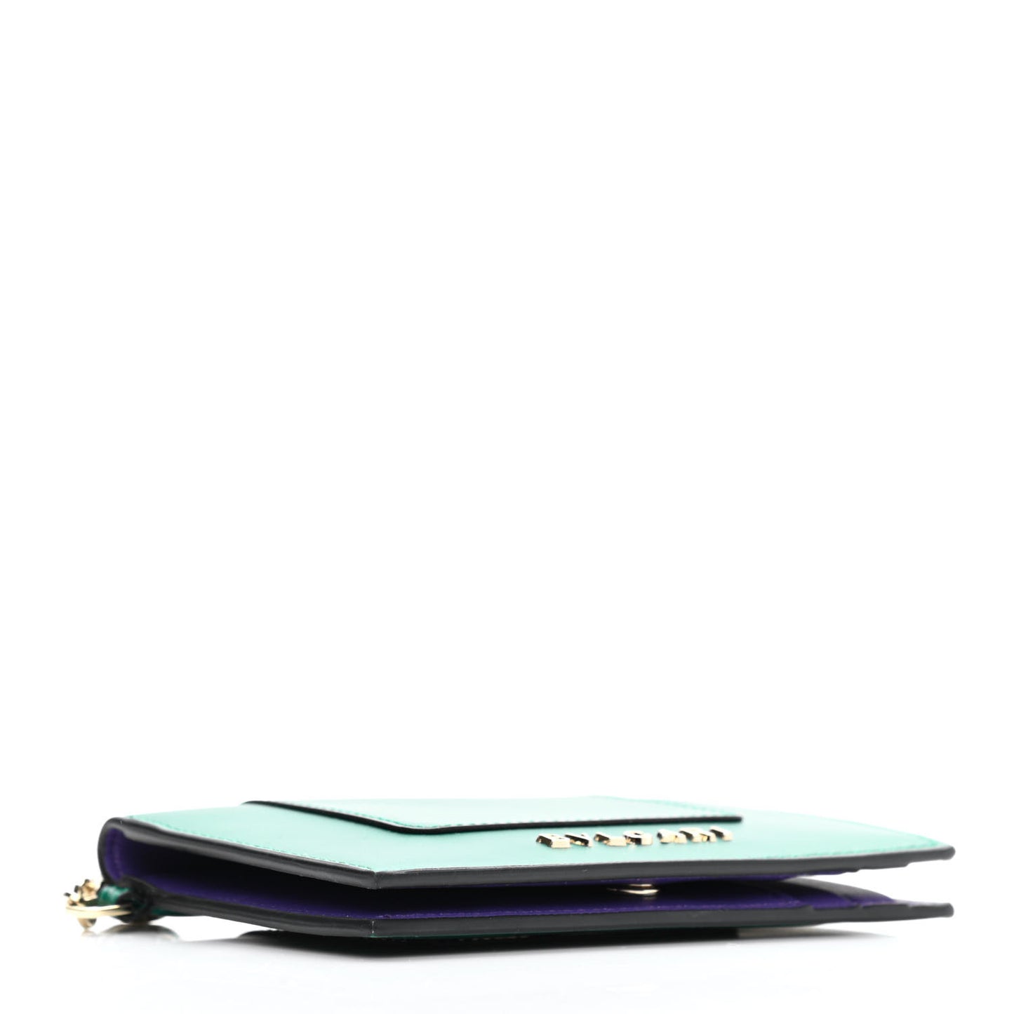 Serpenti Calfskin Card Case Emerald Green Amethyst