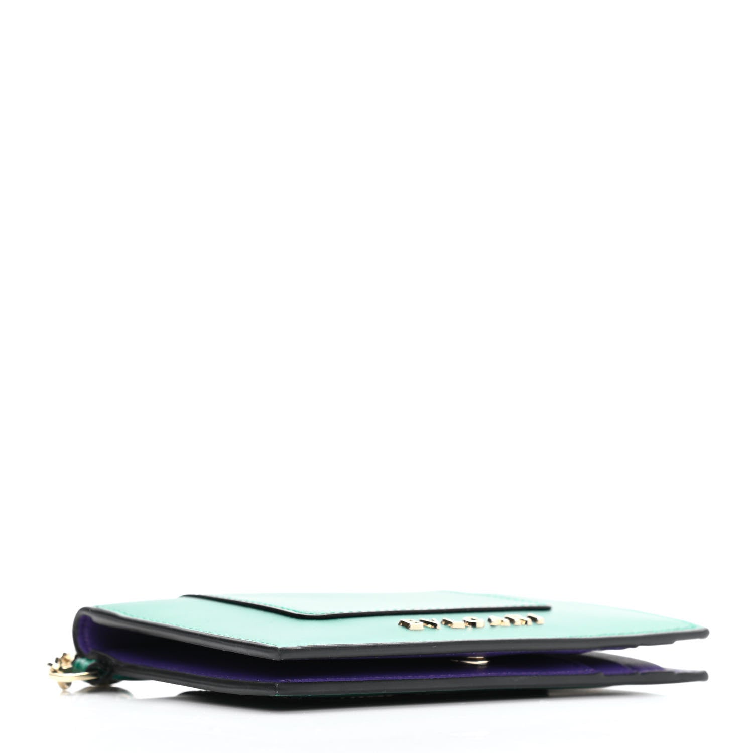 Bulgari Serpenti Calfskin Card Case Emerald Green Amethyst 4 of 7
