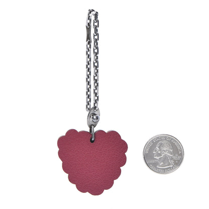 Hermes Chevre Raspberry Key Chain Bag Charm Framboise 2 of 4