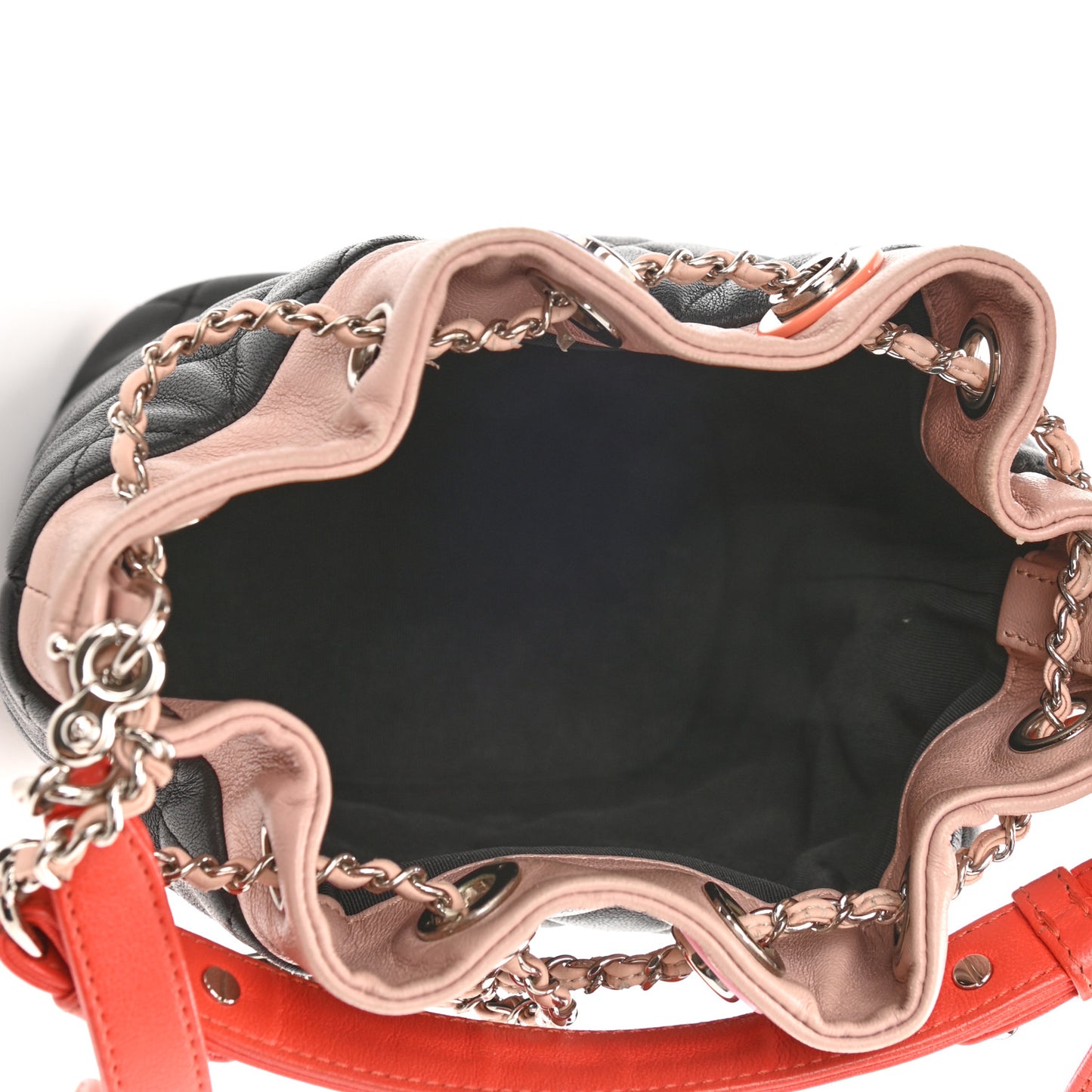 Lambskin Quilted Cuba Drawstring Tote Multicolor