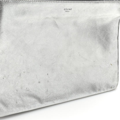 Celine Metallic Lambskin Large Trio Crossbody Bag Silver 15 of 17