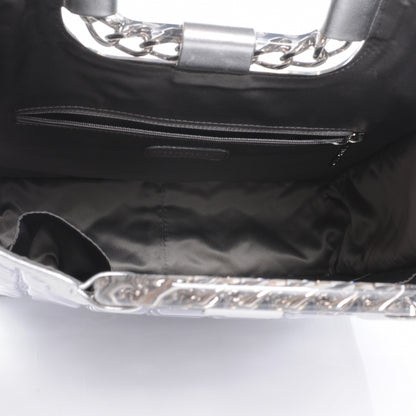 Chanel Vinyl Ice Cube Large Shopper Tote Silver 5 of 7