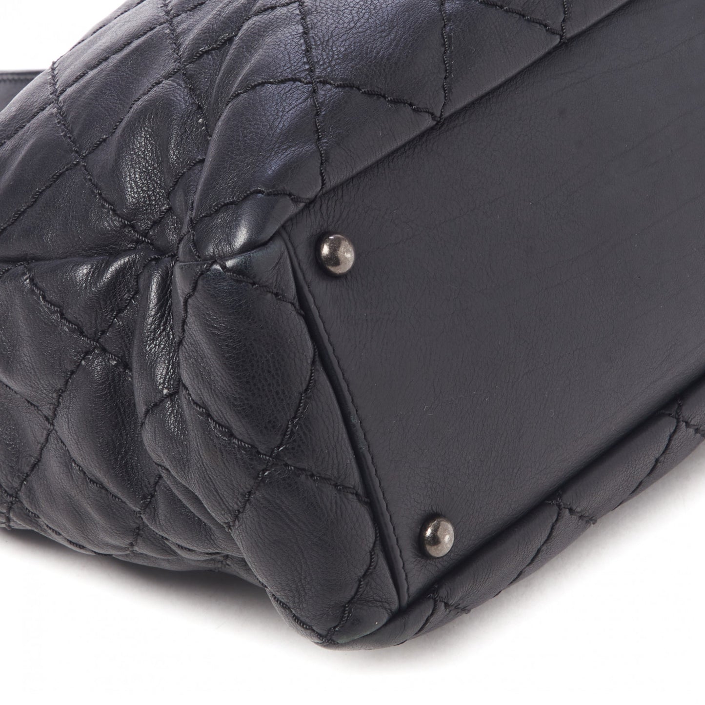 Calfskin Medium Stitch It Tote Black