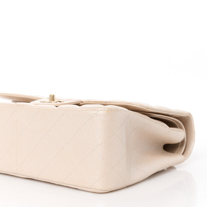 Chanel Iridescent Caviar Quilted Jumbo Double Flap Beige 11 of 12