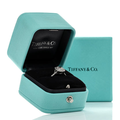 Tiffany Platinum Diamond .41ct Soleste Cushion Cut Double Halo Engagement Ring 50 5.25 7 of 7