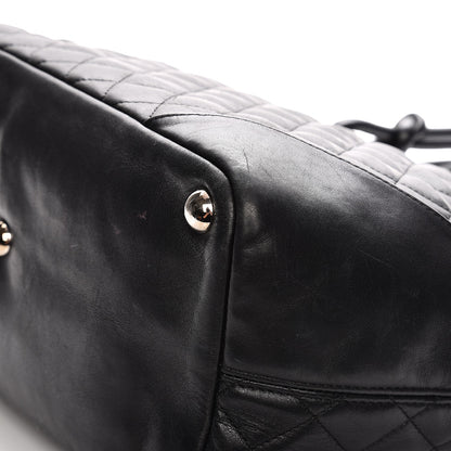 Chanel Calfskin Quilted Large Cambon Tote Black White 12 of 20