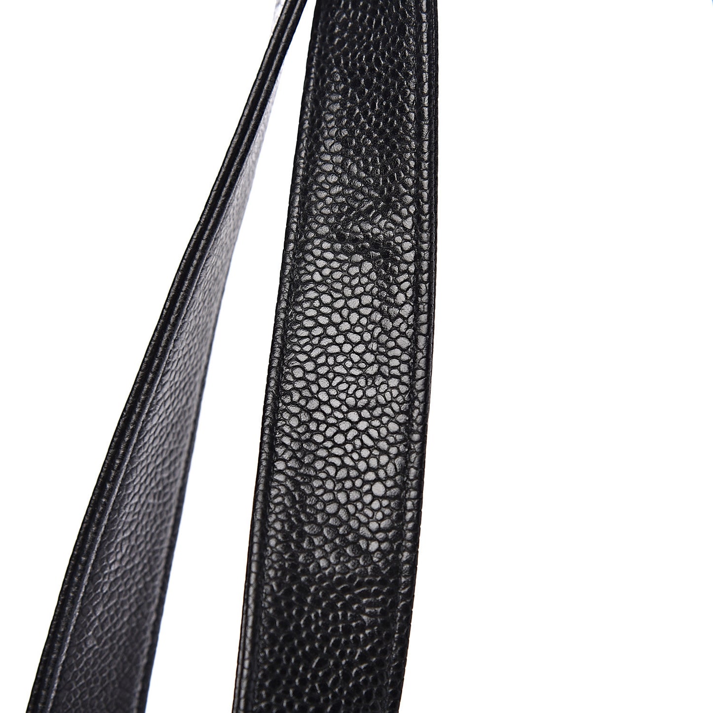Caviar Large CC Shoulder Bag Black