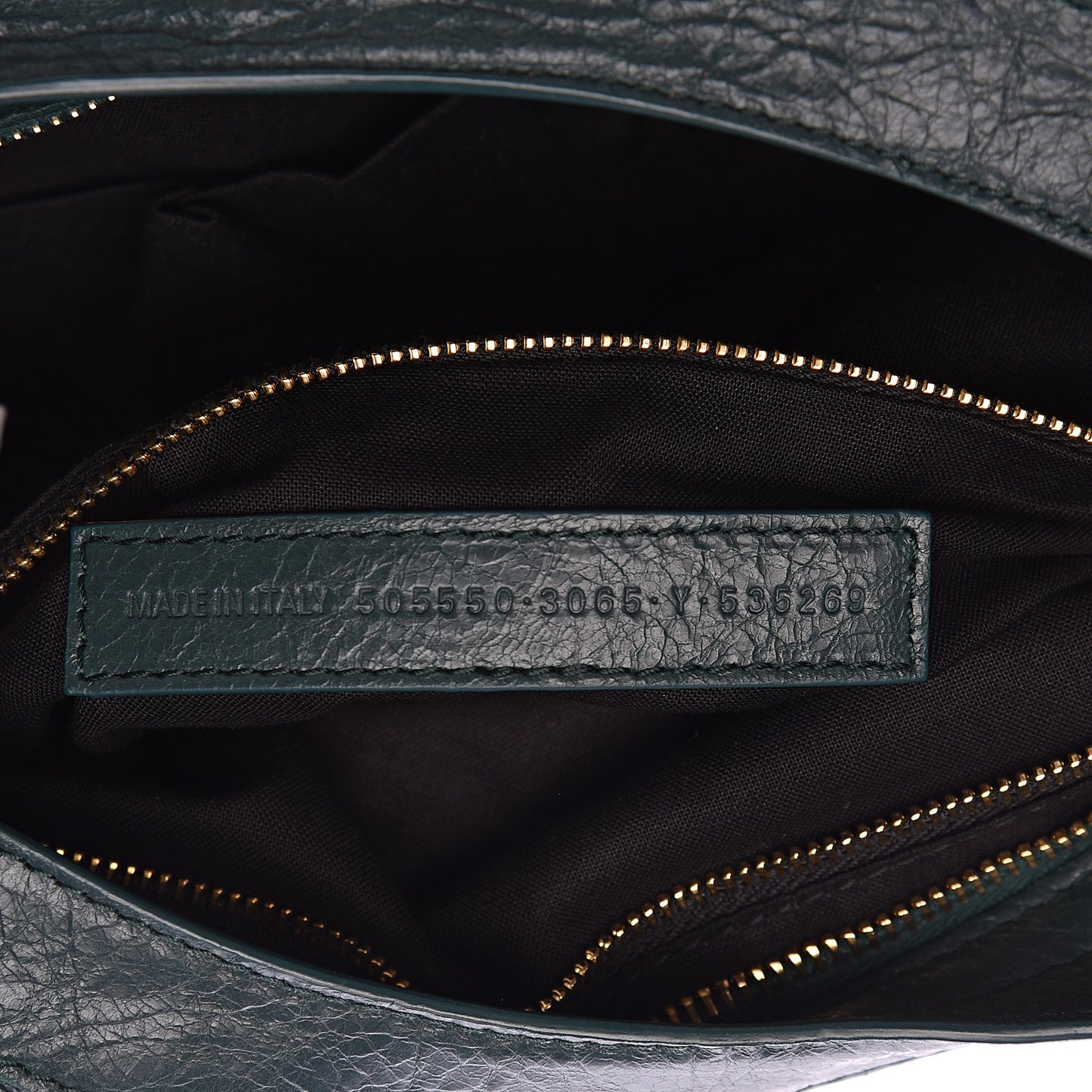 Agneau Classic Gold Hardware City Vert Malachite