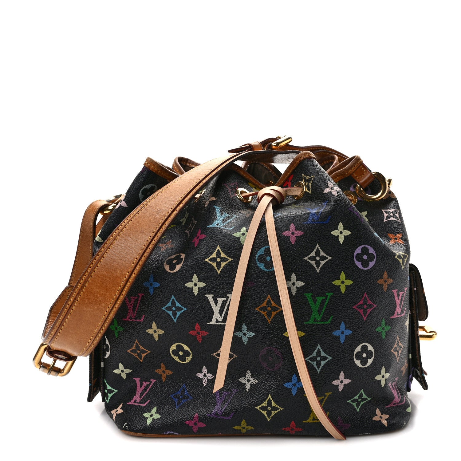 Louis Vuitton Monogram Multicolor Petit Noe Black 1 of 13