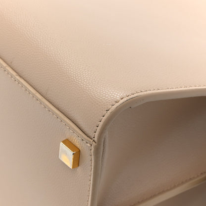 Saint Laurent Grain De Poudre Medium Uptown Tote Dark Latte 16 of 16