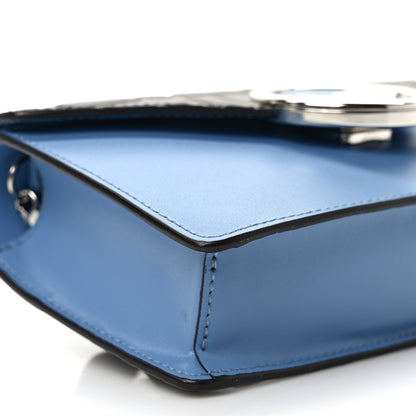 Fendi Vitello Liberty F is Fendi Bi-Color FF 1974 Embossed Envelope Belt Bag Maya Black Nebula 8 of 9