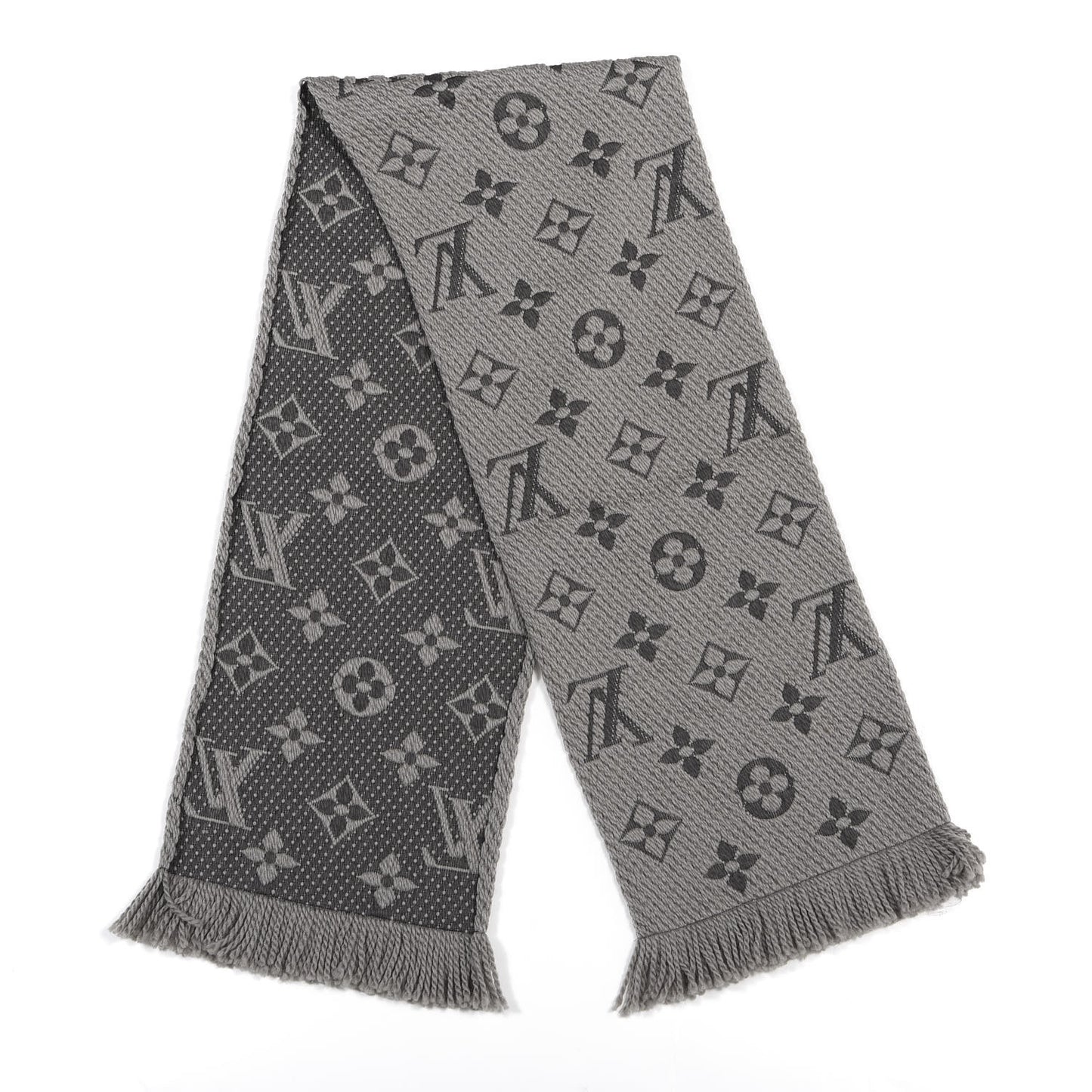 Wool Silk Logomania Scarf Verone