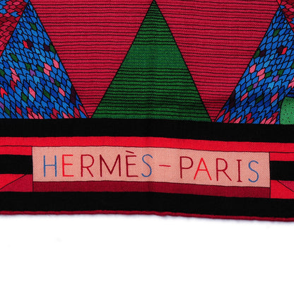 Hermes Cashmere Silk Patchwork Horse Shawl 140 3 of 5