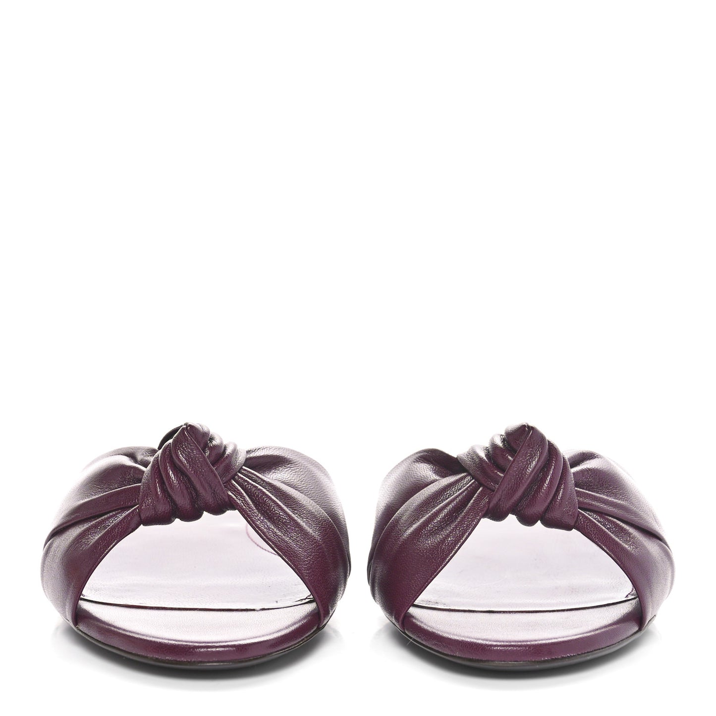 Incrociato Muriel Bianca Slide Sandals 36.5 Wine Red