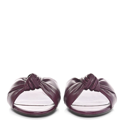 Saint Laurent Incrociato Muriel Bianca Slide Sandals 36.5 Wine Red 2 of 9