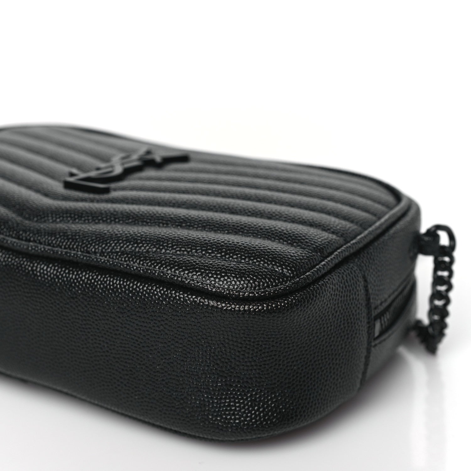 Saint Laurent SAINT LAURENT Grain De Poudre Matelasse Monochrome Monogram Mini Lou Camera Bag Black 9 of 9