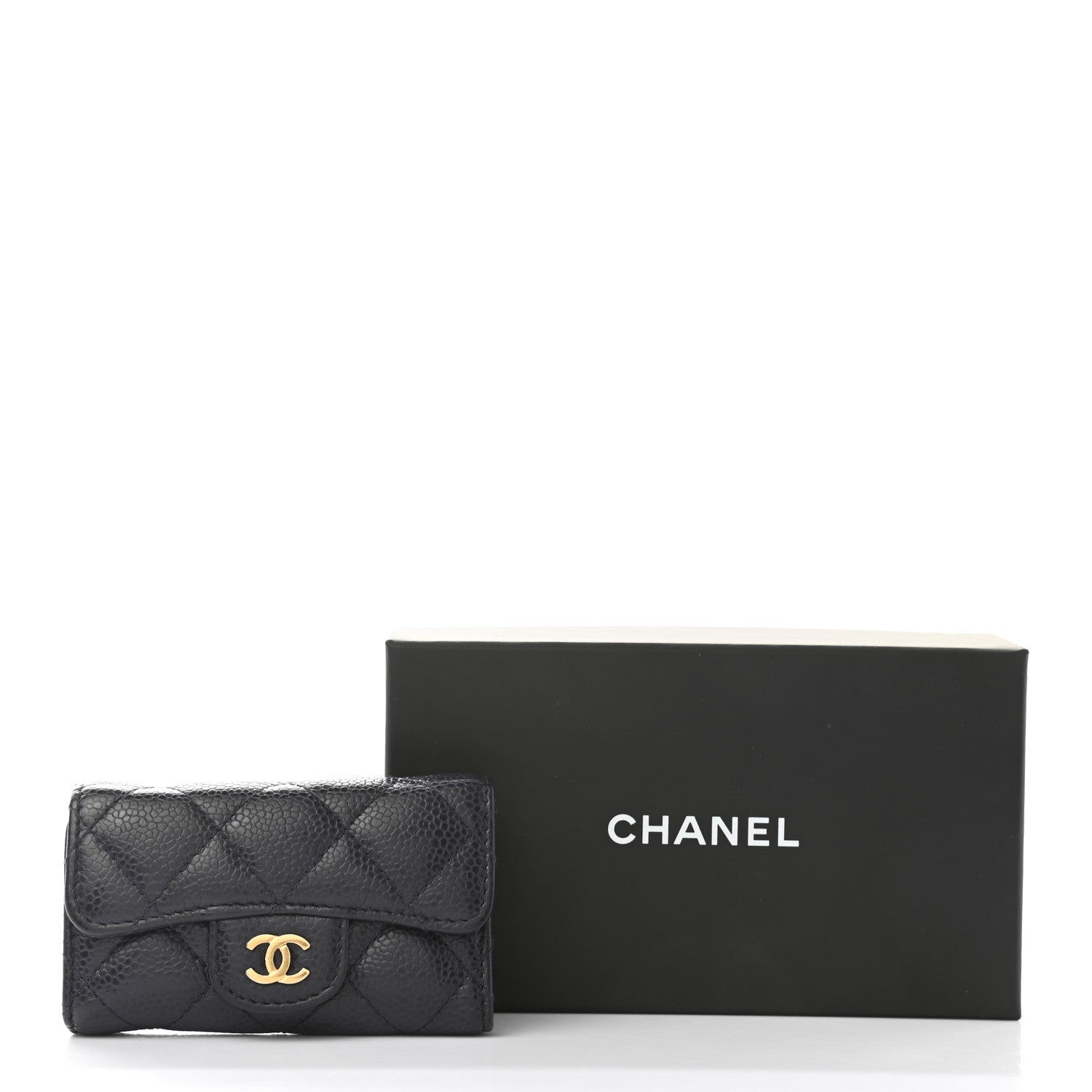 Chanel Caviar Quilted 6 Key Holder Blue 10 of 10