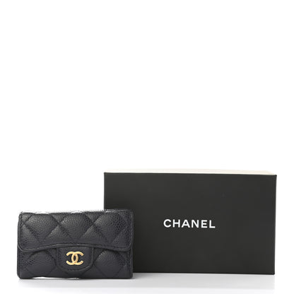 Chanel Caviar Quilted 6 Key Holder Blue 10 of 10