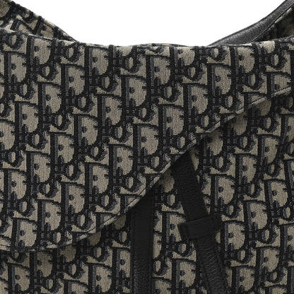 Christian Dior Oblique Saddle Soft Bag Beige Black 8 of 10